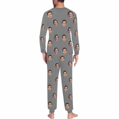 FacePajamas Pajama Custom Face My Valentine My Lover Couple Matching Pajamas