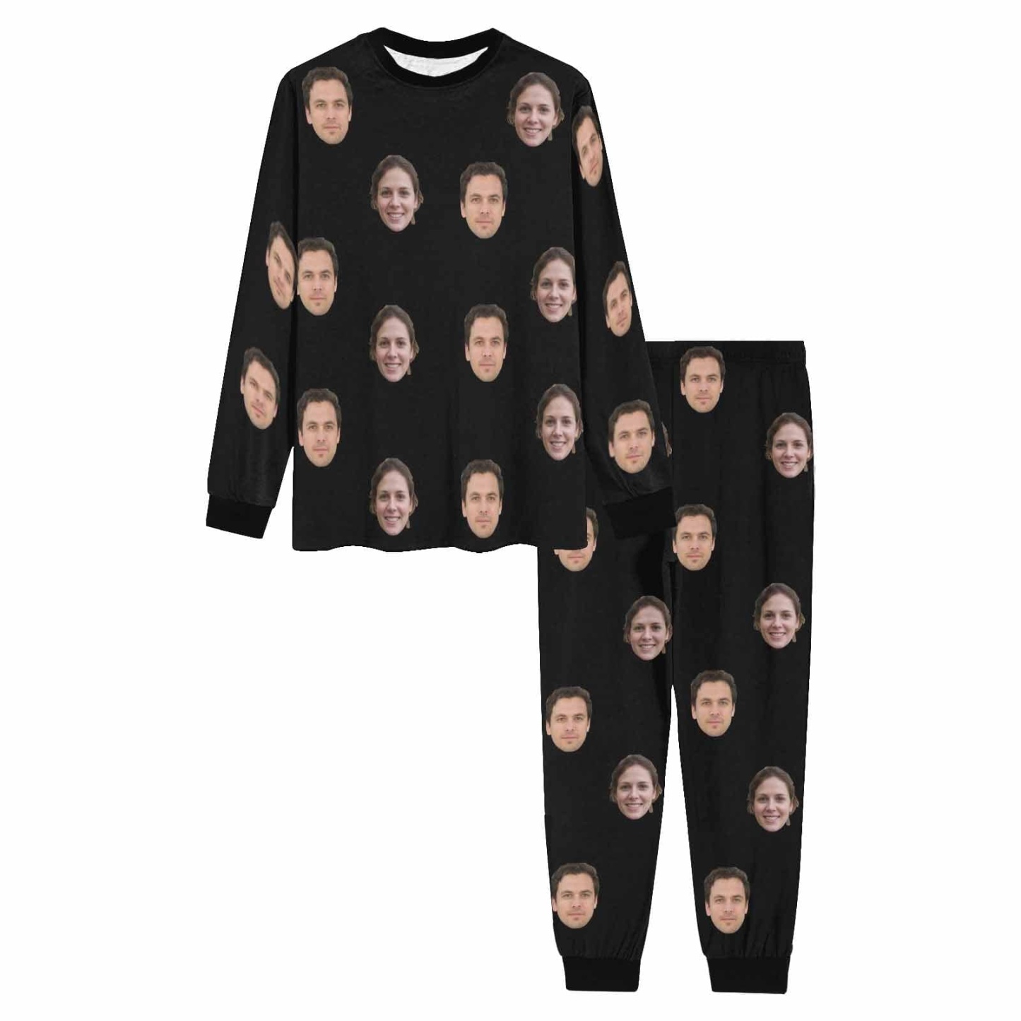 FacePajamas Pajama Custom Face My Valentine My Lover Couple Matching Pajamas
