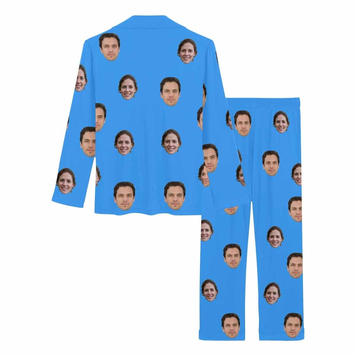 FacePajamas Pajama Custom Face My Valentine My Lover Couple Matching Pajamas