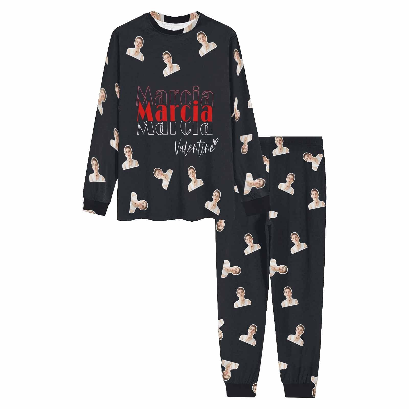 FacePajamas Pajama Custom Face&Name Valentine's Day Commemorative Gifts Couple Matching Pajamas