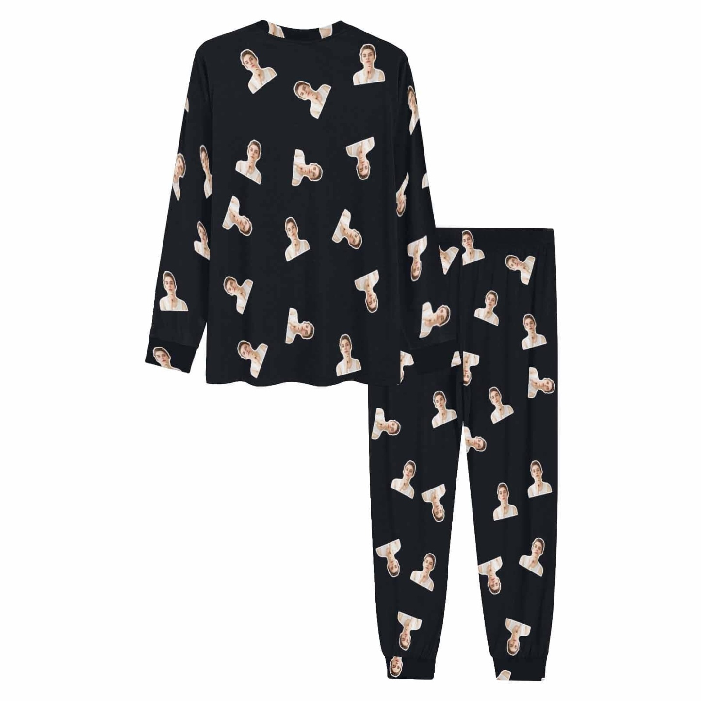 FacePajamas Pajama Custom Face&Name Valentine's Day Commemorative Gifts Couple Matching Pajamas