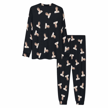 FacePajamas Pajama Custom Face&Name Valentine's Day Commemorative Gifts Couple Matching Pajamas
