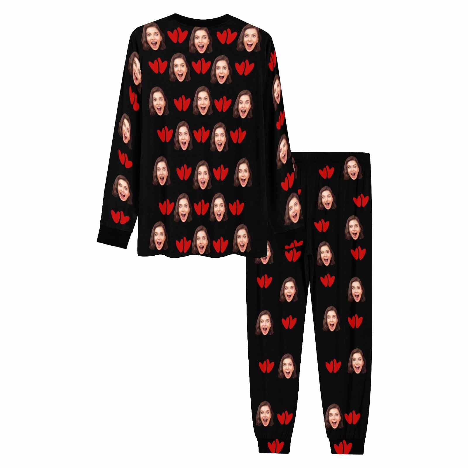 FacePajamas Pajama Custom Face Nuts About You Sleepwear Personalized Slumber Party Couple Matching Pajamas
