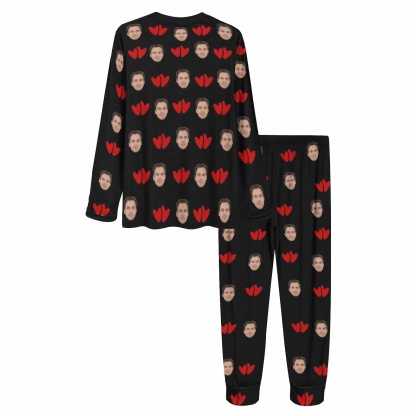 FacePajamas Pajama Custom Face Nuts About You Sleepwear Personalized Slumber Party Couple Matching Pajamas