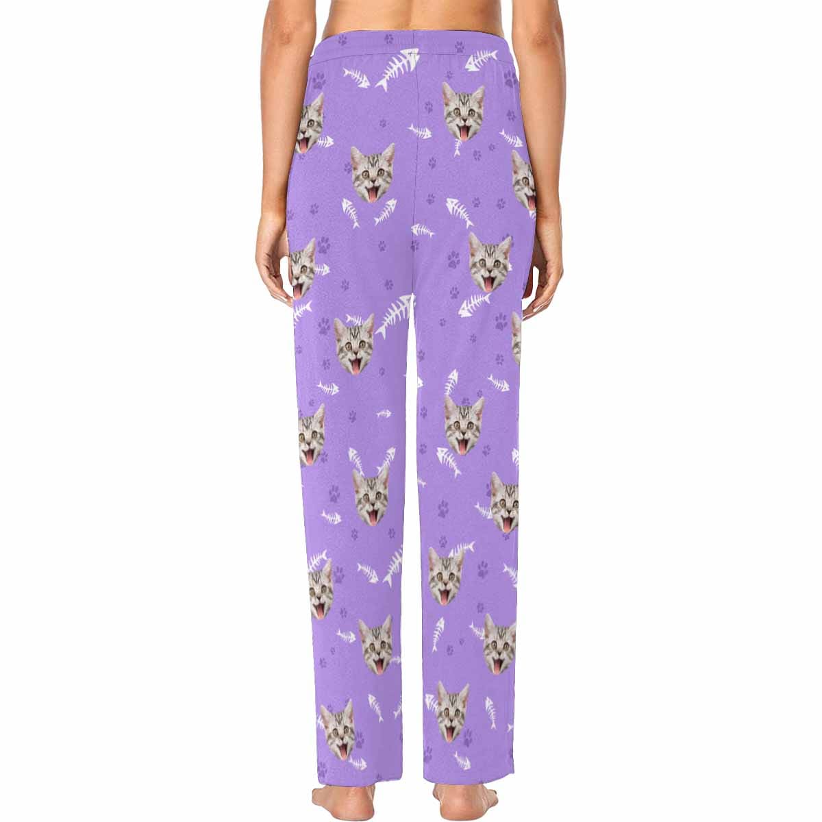 FacePajamas Custom Face Pajama Pants Cat Smiley Face Sleepwear for Women