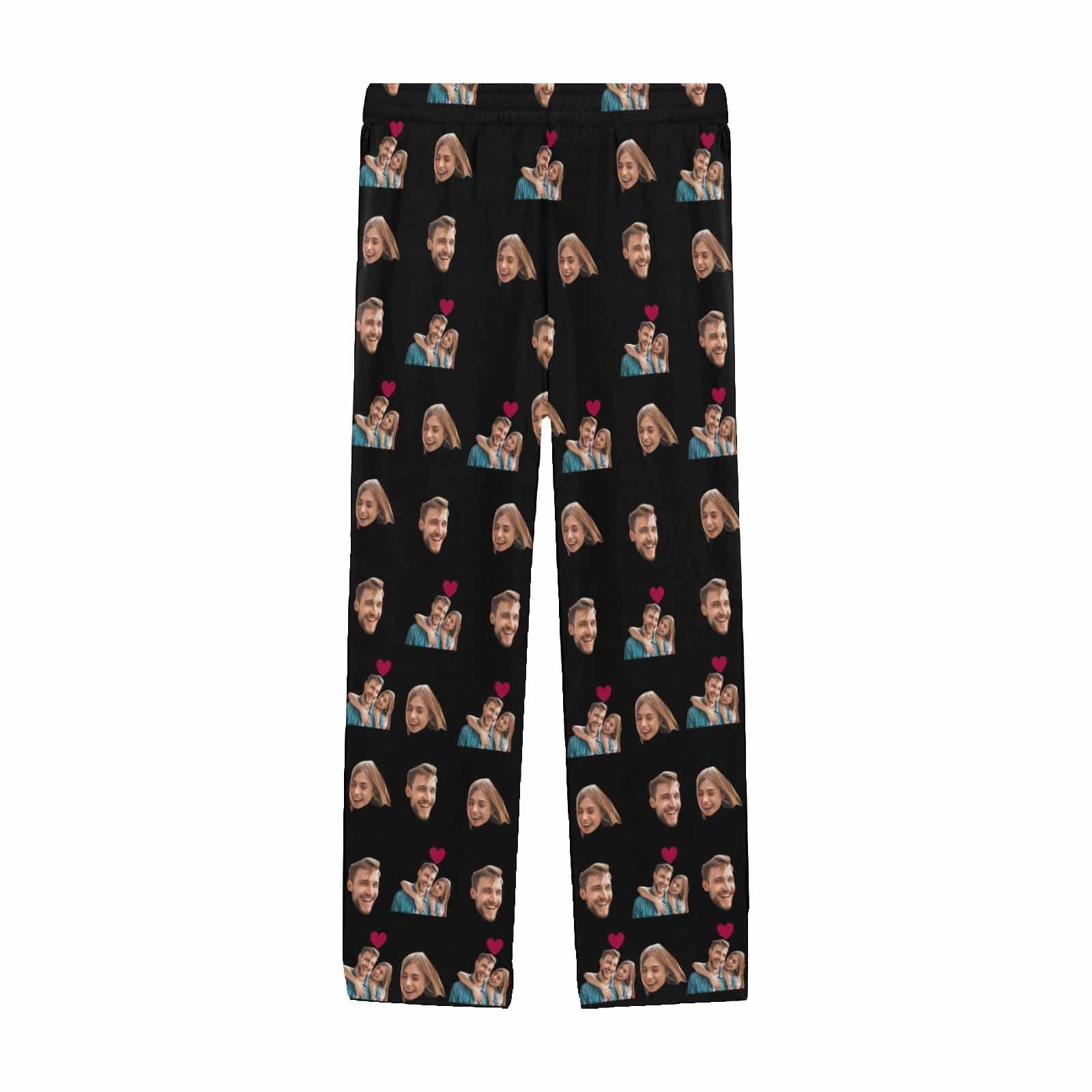 FacePajamas Pajama Pants Custom Face Pajama Pants Couple Photo Love Sleepwear for Men & Women