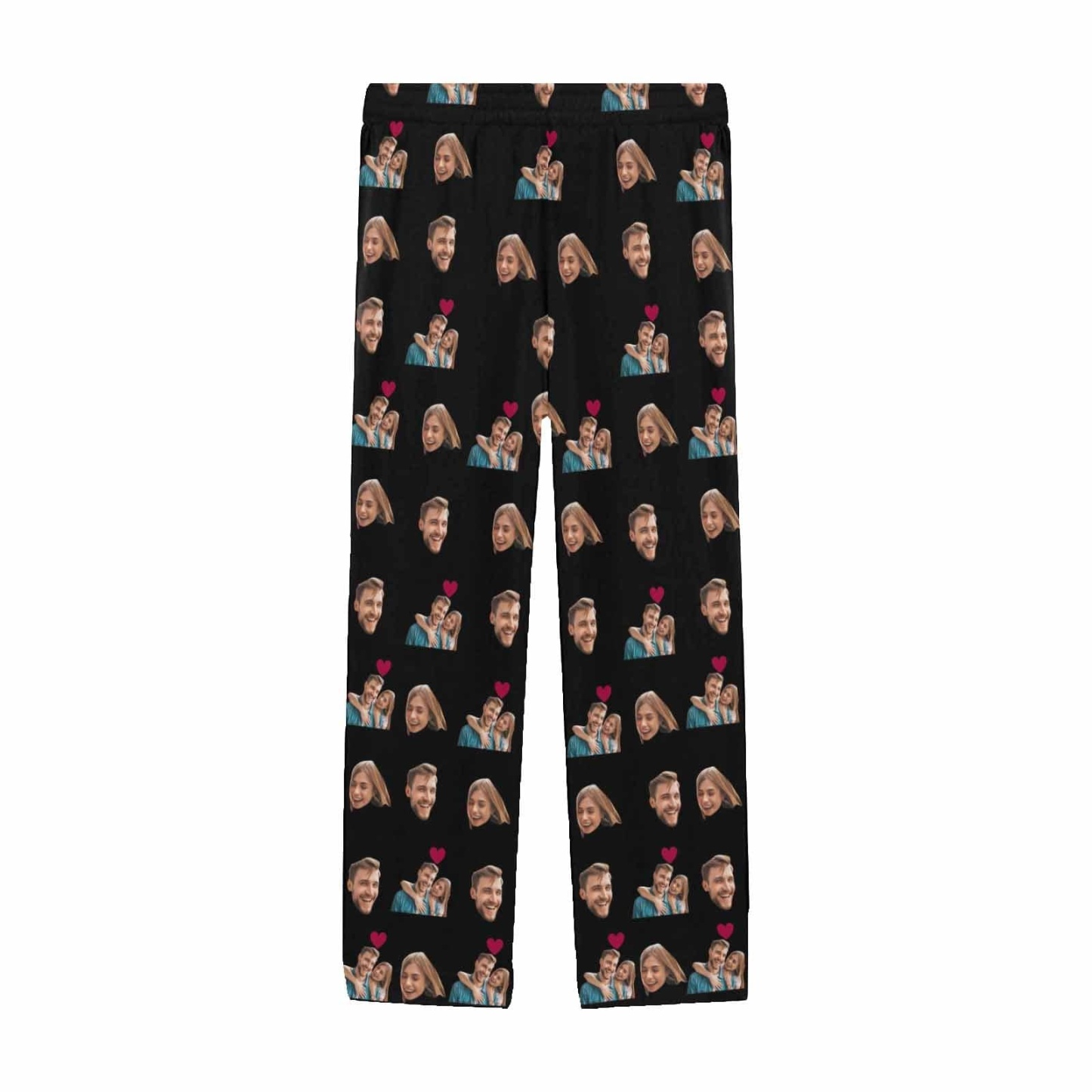 FacePajamas Pajama Pants Custom Face Pajama Pants Couple Photo Love Sleepwear for Men & Women