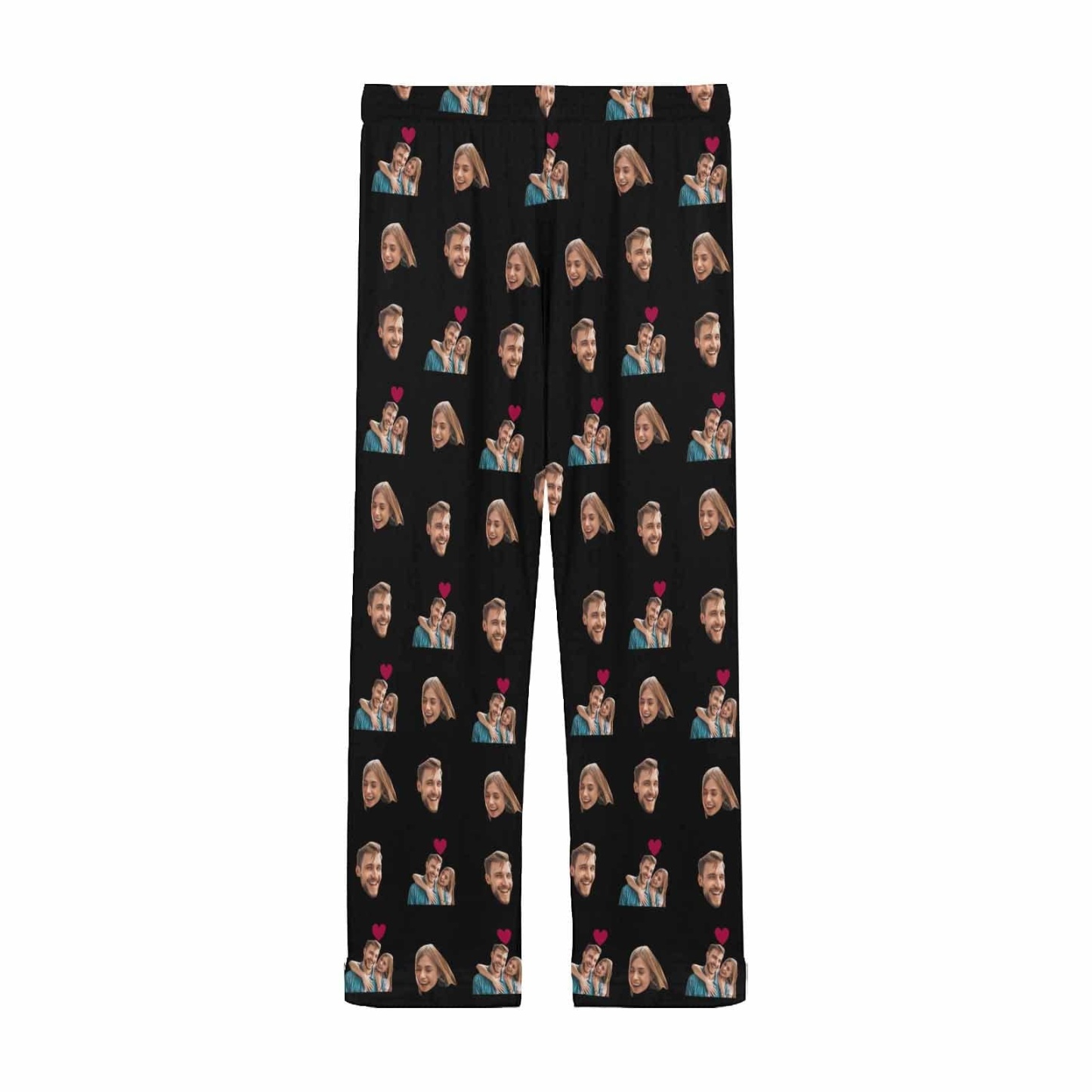 FacePajamas Pajama Pants Custom Face Pajama Pants Couple Photo Love Sleepwear for Men & Women