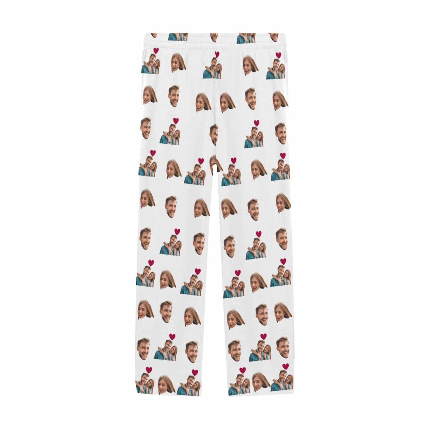 FacePajamas Pajama Pants Custom Face Pajama Pants Couple Photo Love Sleepwear for Men & Women