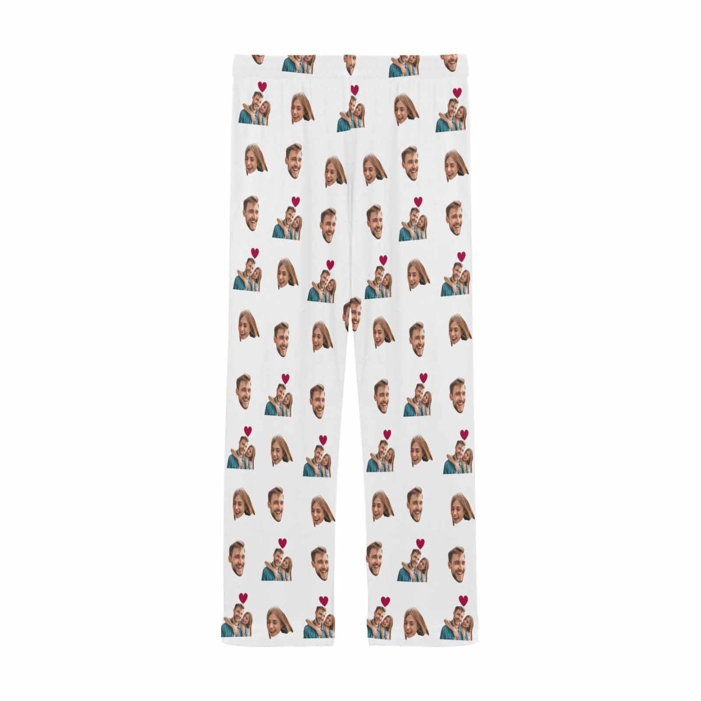 FacePajamas Pajama Pants Custom Face Pajama Pants Couple Photo Love Sleepwear for Men & Women