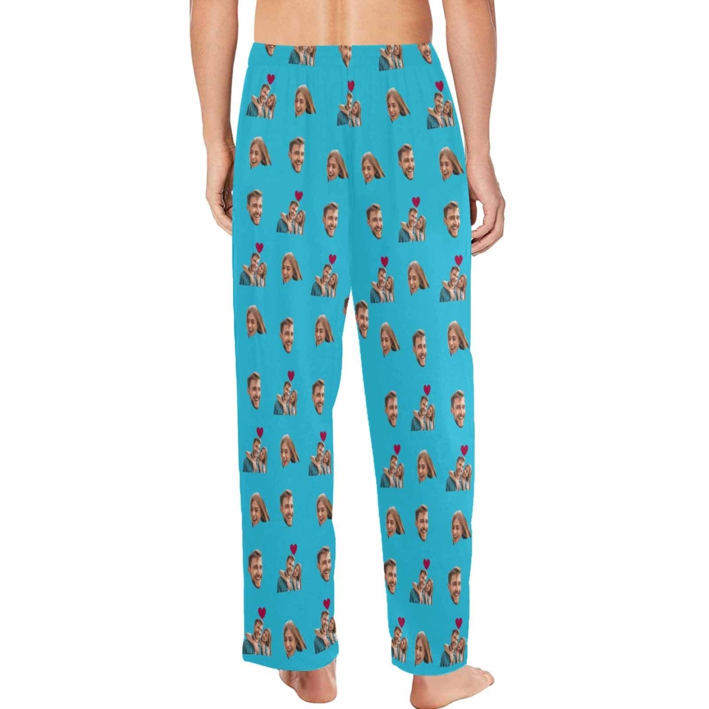FacePajamas Pajama Pants Custom Face Pajama Pants Couple Photo Love Sleepwear for Men & Women