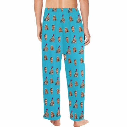 FacePajamas Pajama Pants Custom Face Pajama Pants Couple Photo Love Sleepwear for Men & Women