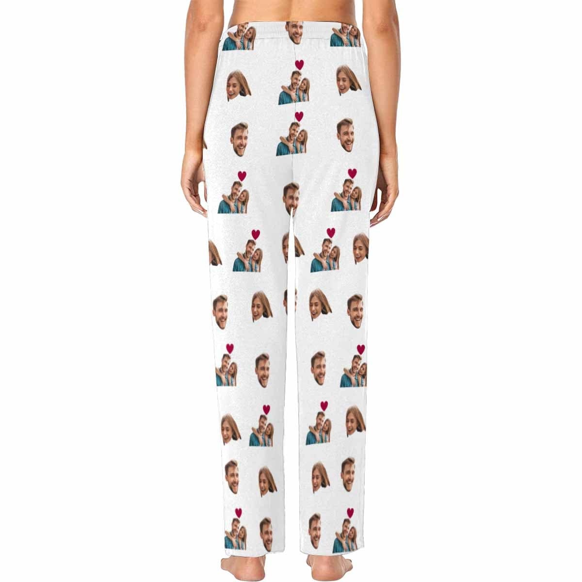 FacePajamas Pajama Pants Custom Face Pajama Pants Couple Photo Love Sleepwear for Men & Women