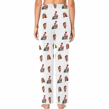 FacePajamas Pajama Pants Custom Face Pajama Pants Couple Photo Love Sleepwear for Men & Women