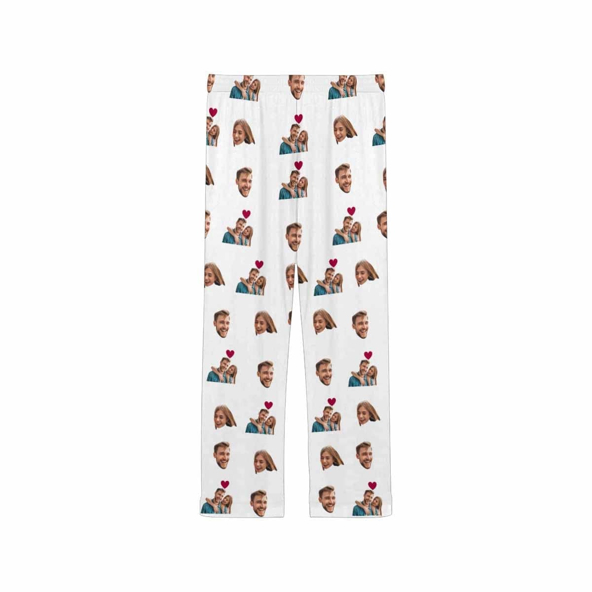 FacePajamas Custom Face Pajama Pants Couple Photo Love Sleepwear for Men & Women