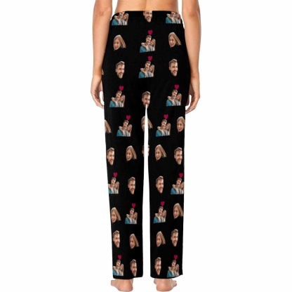 FacePajamas Custom Face Pajama Pants Couple Photo Love Sleepwear for Men & Women