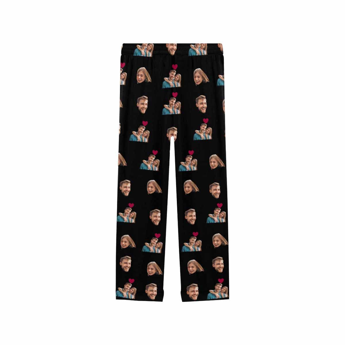 FacePajamas Custom Face Pajama Pants Couple Photo Love Sleepwear for Men & Women