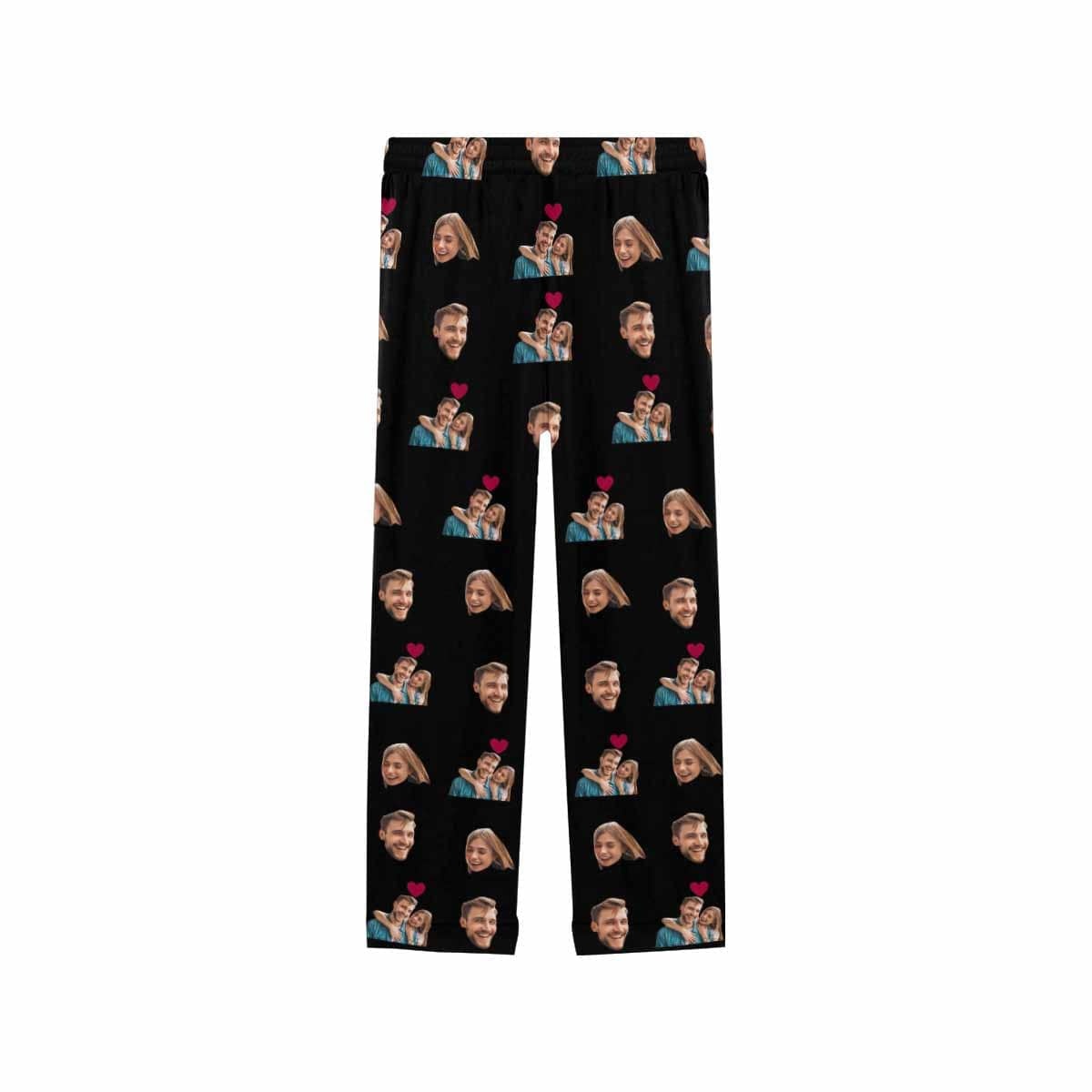 FacePajamas Custom Face Pajama Pants Couple Photo Love Sleepwear for Men & Women
