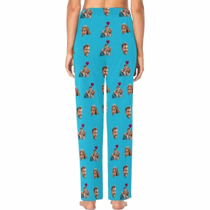 FacePajamas Custom Face Pajama Pants Couple Photo Love Sleepwear for Men & Women