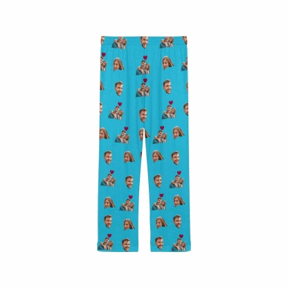 FacePajamas Custom Face Pajama Pants Couple Photo Love Sleepwear for Men & Women