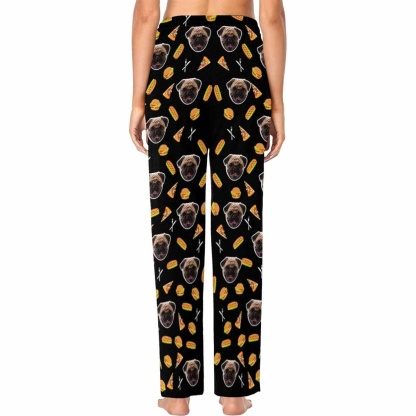 FacePajamas Pajama Pants Custom Face Pajama Pants Dog Face Sleepwear for  Women