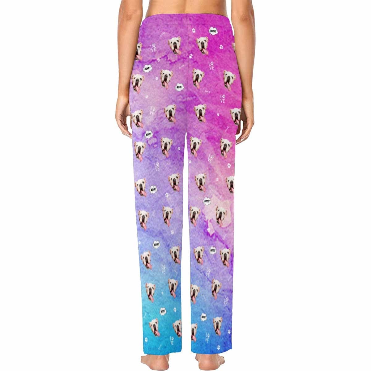 FacePajamas Pajama Pants Custom Face Pajama Pants Dog Face Sleepwear for Women