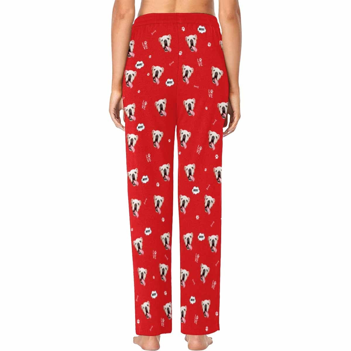 FacePajamas Pajama Pants Custom Face Pajama Pants Dog Face Sleepwear for Women