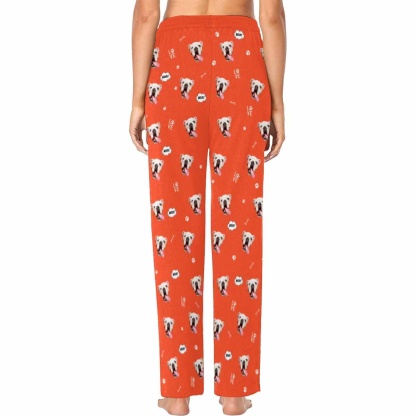 FacePajamas Pajama Pants Custom Face Pajama Pants Dog Face Sleepwear for Women