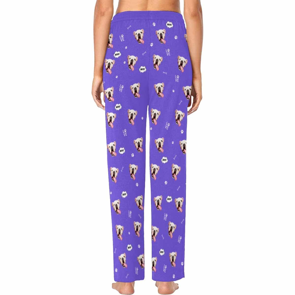 FacePajamas Pajama Pants Custom Face Pajama Pants Dog Face Sleepwear for Women