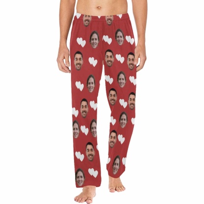 FacePajamas Custom Face Pajama Pants Love Couples Sleepwear for Women & Men