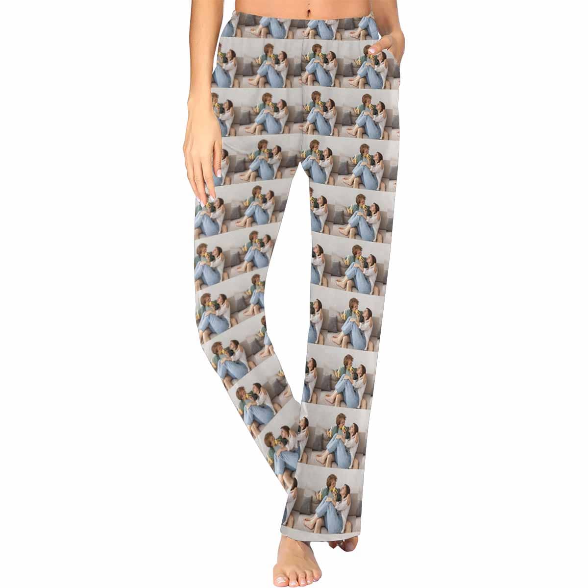 FacePajamas Custom Face Pajama Pants Stitching Photos Sleepwear for Women & Men