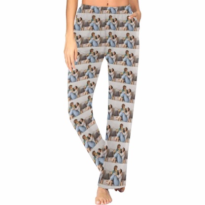 FacePajamas Custom Face Pajama Pants Stitching Photos Sleepwear for Women & Men