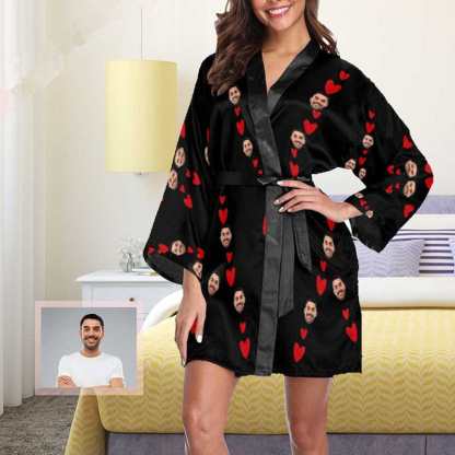 FacePajamas Pajama Robe Custom Face Pajama Robe It's Mine Love Personalized Pajamas with Pictures for Women