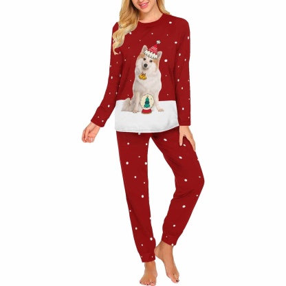 FacePajamas Custom Face Pajama Sets Personalized Christmas  Dog Face Sleepwear for Women