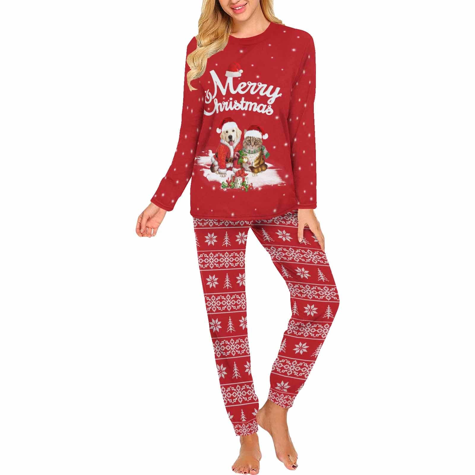 FacePajamas Custom Face Pajama Sets Personalized Christmas  Dog Face Sleepwear for Women