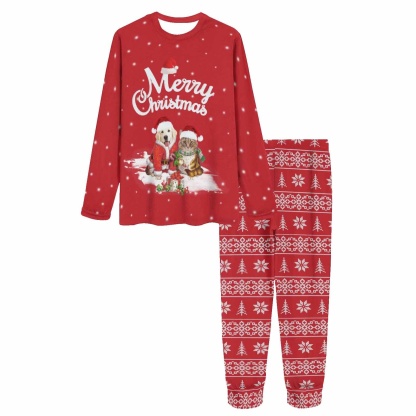 FacePajamas Custom Face Pajama Sets Personalized Christmas  Dog Face Sleepwear for Women