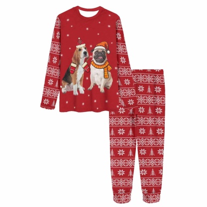 FacePajamas Custom Face Pajama Sets Personalized Christmas  Dog Face Sleepwear for Women