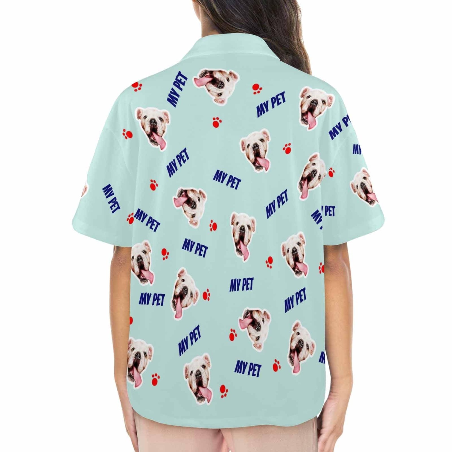 FacePajamas Pajama Tops Custom Face Pajama Top My Pet Loungewear for Women