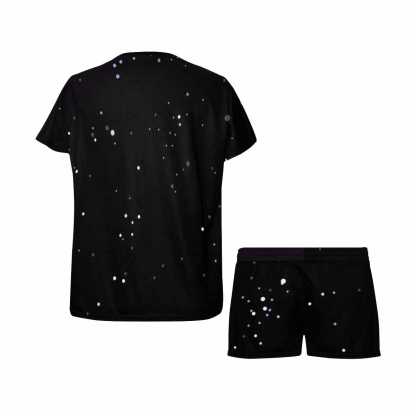 FacePajamas Pajama Custom Face Pajamas Blindfold White Dot Sleepwear Personalized Women's Short Pajama Set Gifts for Girlfriend