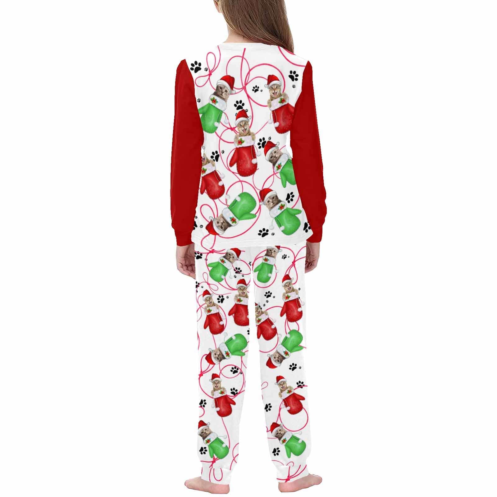 FacePajamas Custom Face Pajamas Christmas Funny Sleepwear Personalized Girls Long Sleeve Pajamas Set