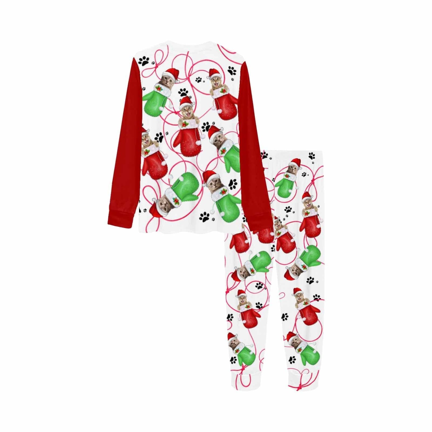 FacePajamas Custom Face Pajamas Christmas Funny Sleepwear Personalized Girls Long Sleeve Pajamas Set
