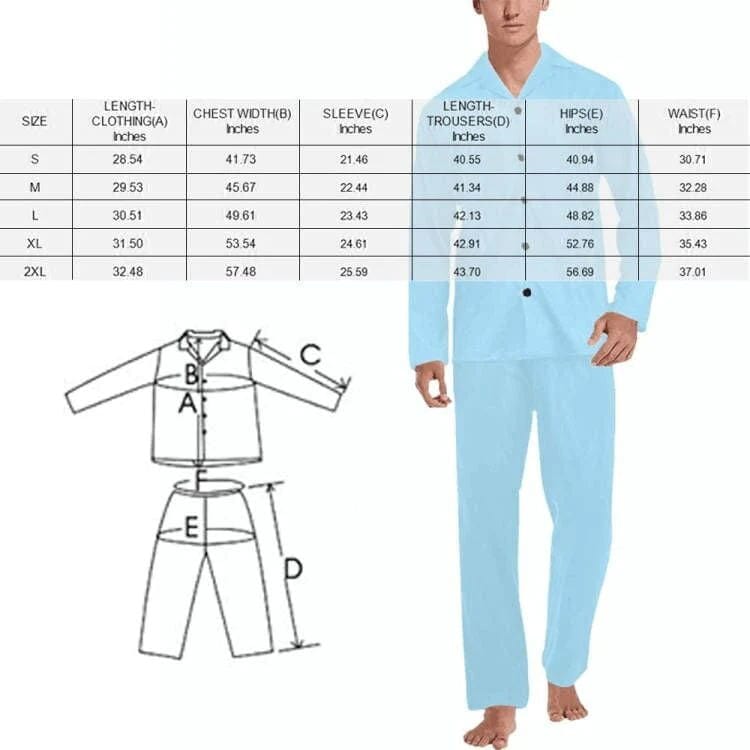 FacePajamas Custom Face Couple Pajamas Personalized Photo Man Custom Image Couple Matching V-Neck Long Sleeves Pajama Set