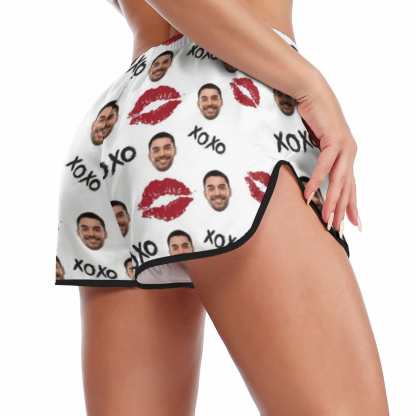 FacePajamas Pajama Custom Face Pajamas Red Lips Sleepwear Personalized Women's Sexy Cami Pajamas Set