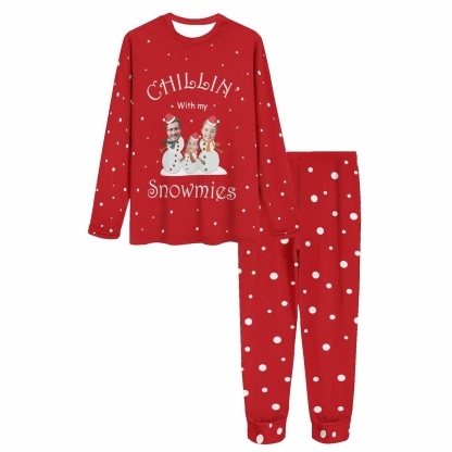 FacePajamas Pajama Sets Custom Face Pajamas Sets Christmas Personalized Family Sleepwear for Women