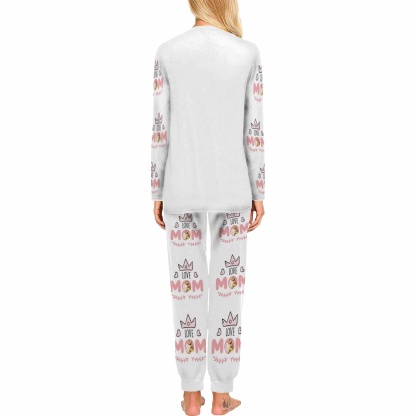 FacePajamas 387560669431 Custom Face Pajamas Sets Love Crown Mother-kid Matching Nightwear Mother's Day & Birthday Gift