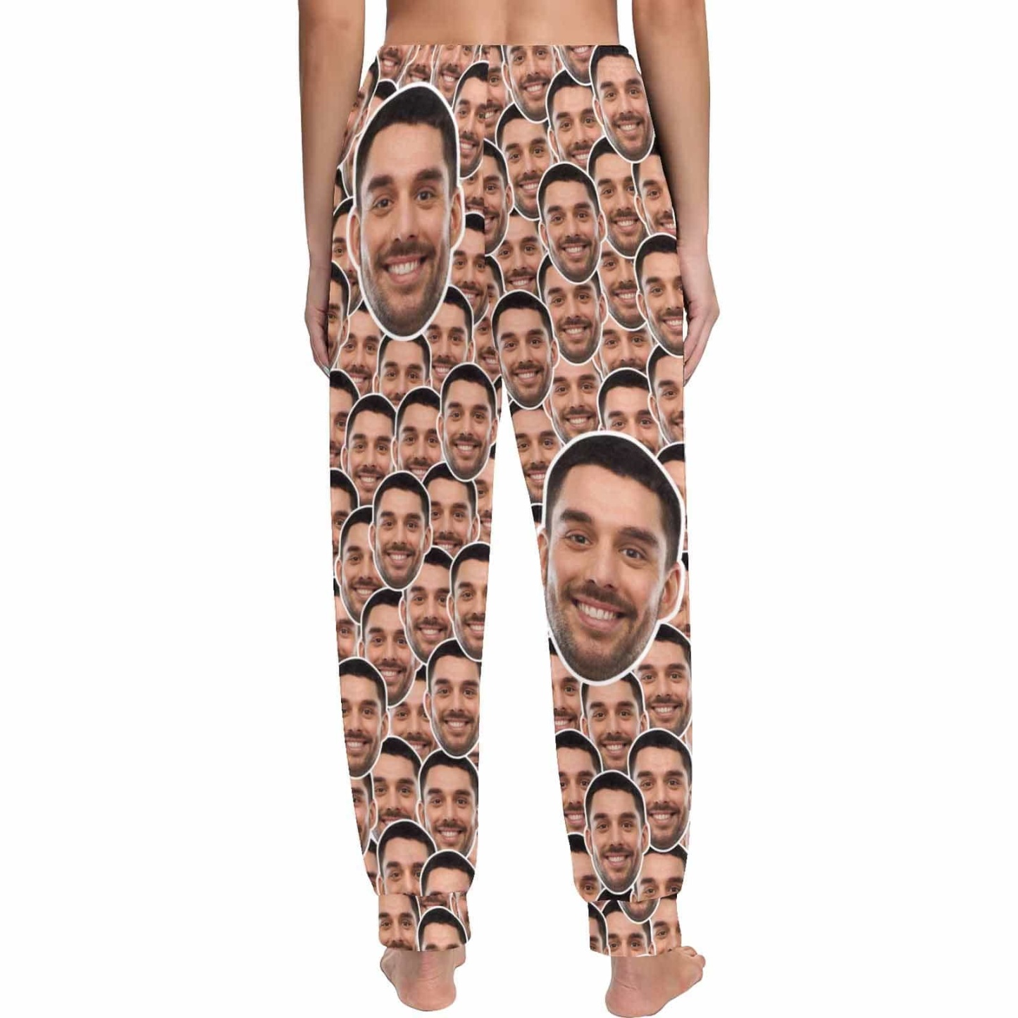 FacePajamas Pajama Shirt&Pants Custom Face Seamless Long Pajama Shirt&Pants Personalized Women's Slumber Party Sleepwear