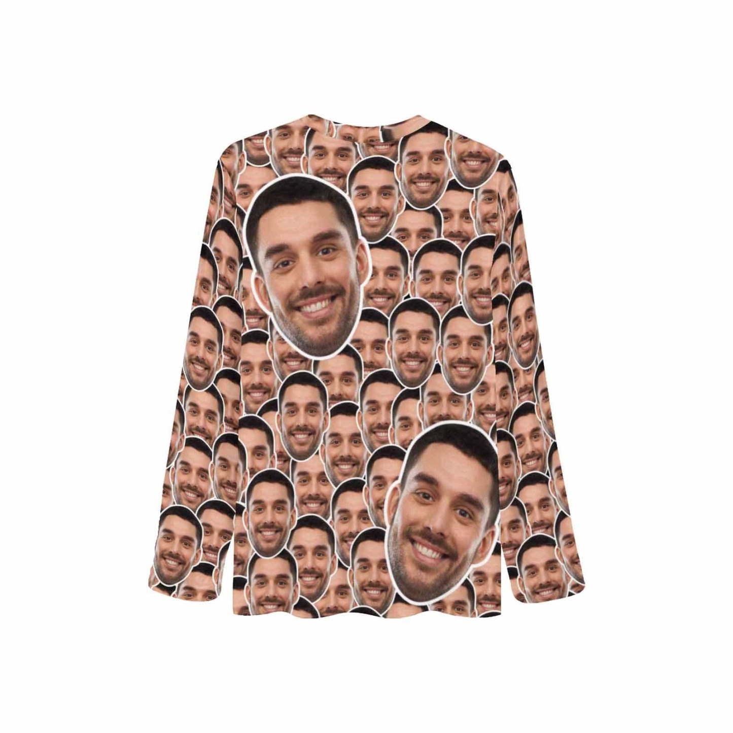 FacePajamas Pajama Shirt&Pants Custom Face Seamless Long Pajama Shirt&Pants Personalized Women's Slumber Party Sleepwear