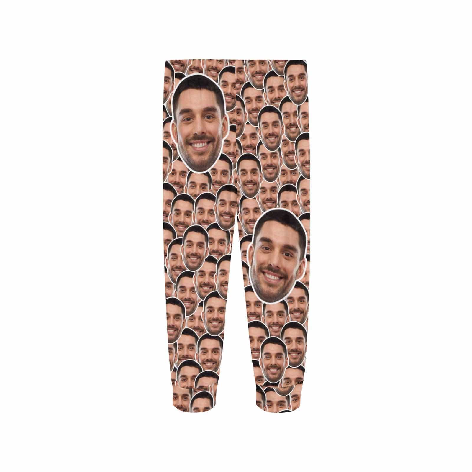 FacePajamas Pajama Shirt&Pants Custom Face Seamless Long Pajama Shirt&Pants Personalized Women's Slumber Party Sleepwear