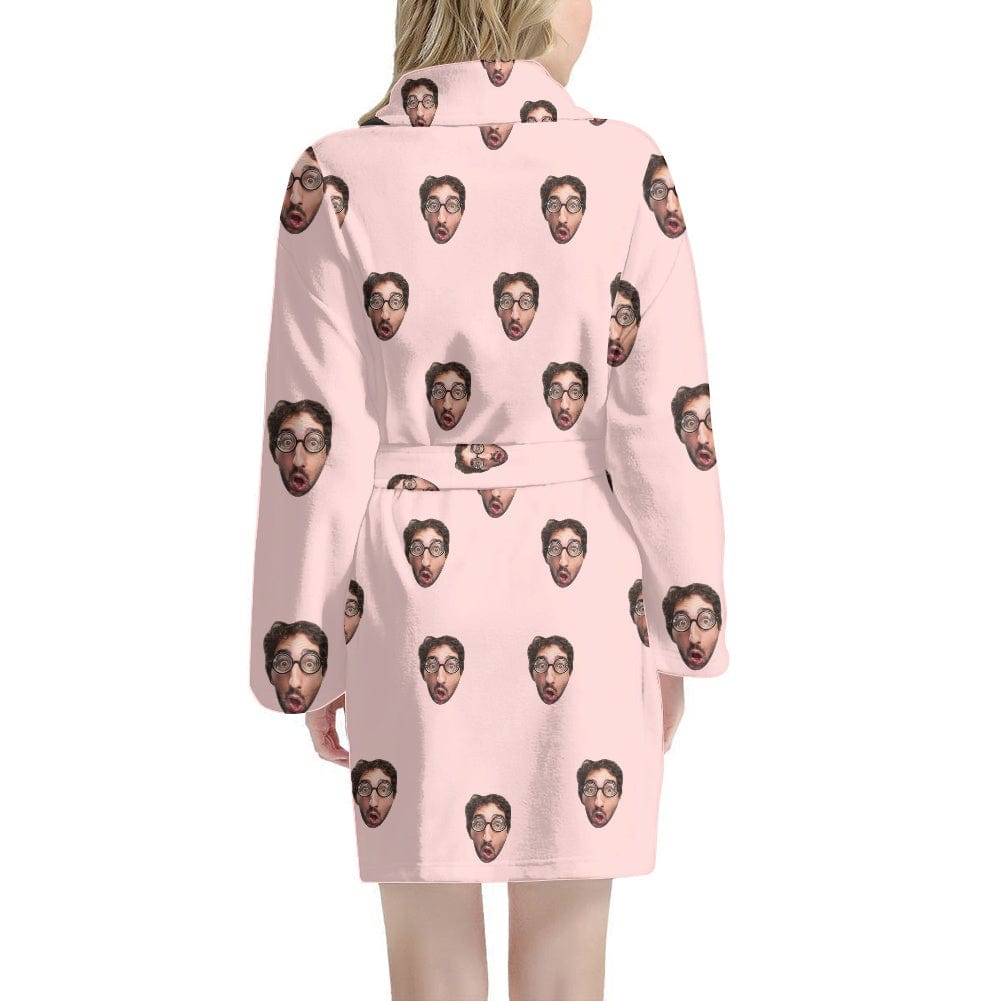 FacePajamas Pajama Bathrobe-2ML-ZD Custom Face Solid Color Women's Summer Bathrobe Gifts for Her