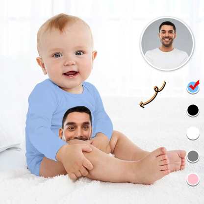 FacePajamas Baby Pajama Custom Face Superman Infant Bodysuit One Piece Jumpsuit Personalized Long Sleeve Rompers Baby Clothes